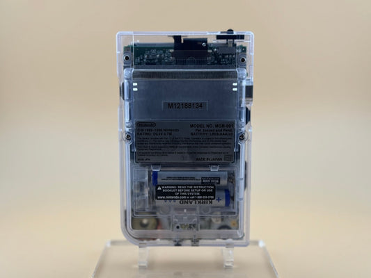 Game Boy Pocket with FunnyPlaying IPS display and clear shell back by Circuit Rebel