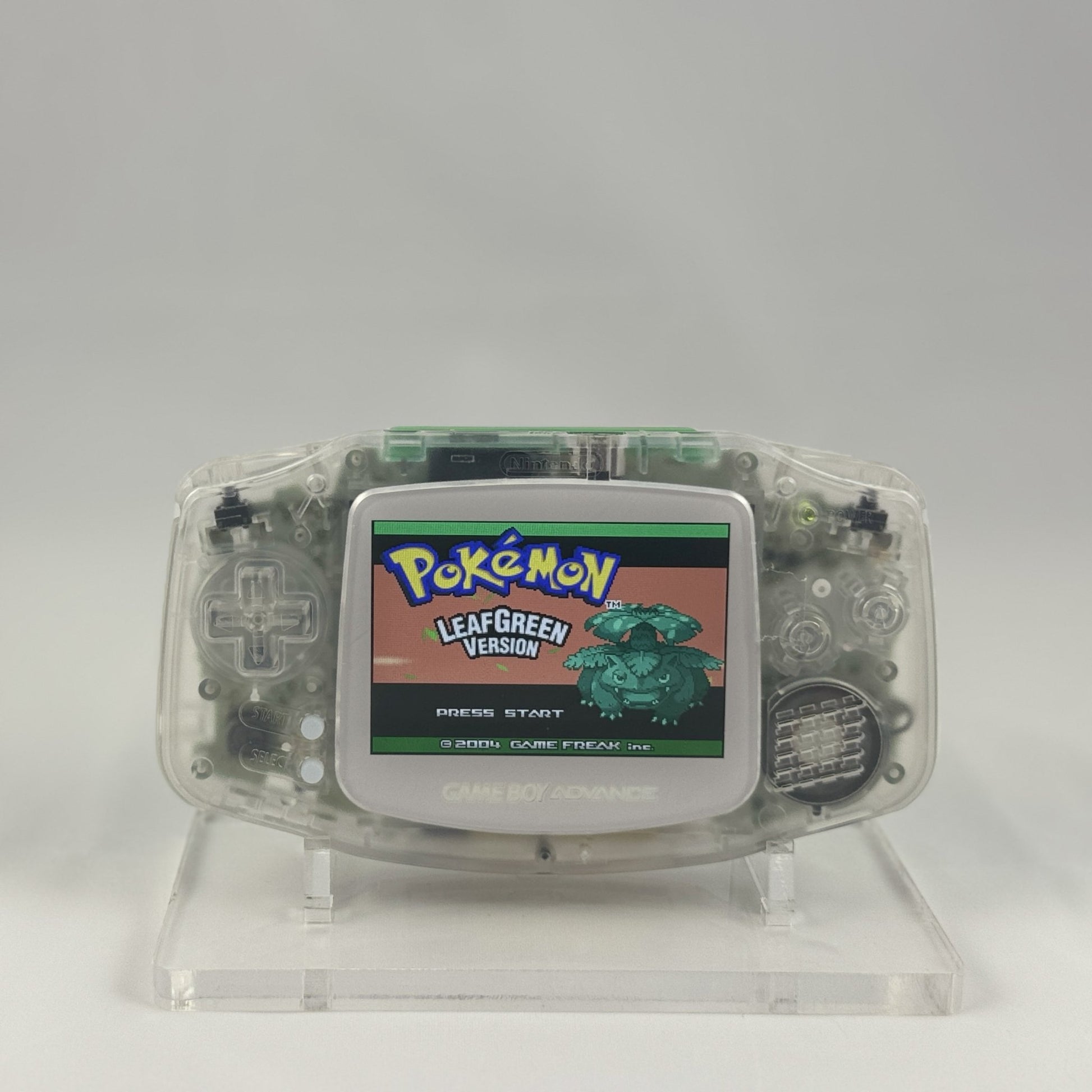 Custom Game Boy Advance with IPS backlit screen and clear shell by Circuit Rebel