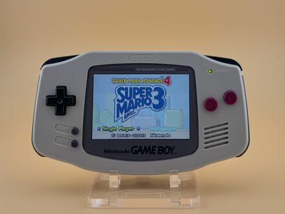 Custom Game Boy Advance with IPS backlit screen and DMG shell by Circuit Rebel
