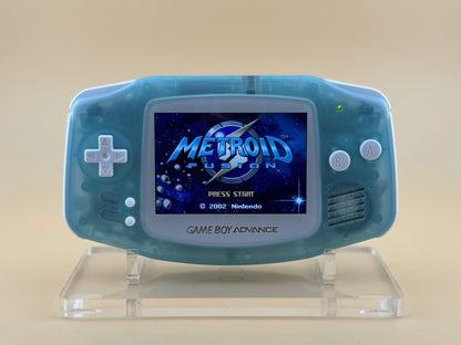 Custom Game Boy Advance with IPS backlit screen and mint shell by Circuit Rebel