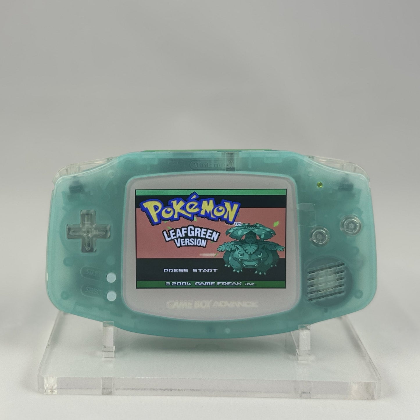 Custom Game Boy Advance with IPS backlit screen and mint shell by Circuit Rebel