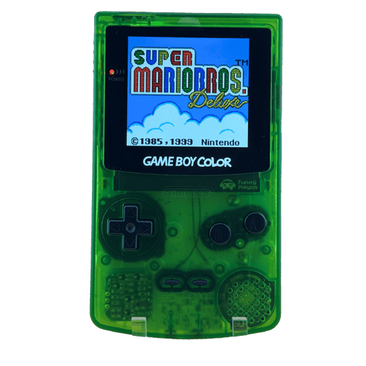 Custom Game Boy Color with IPS backlit screen and Green shell by Circuit Rebel