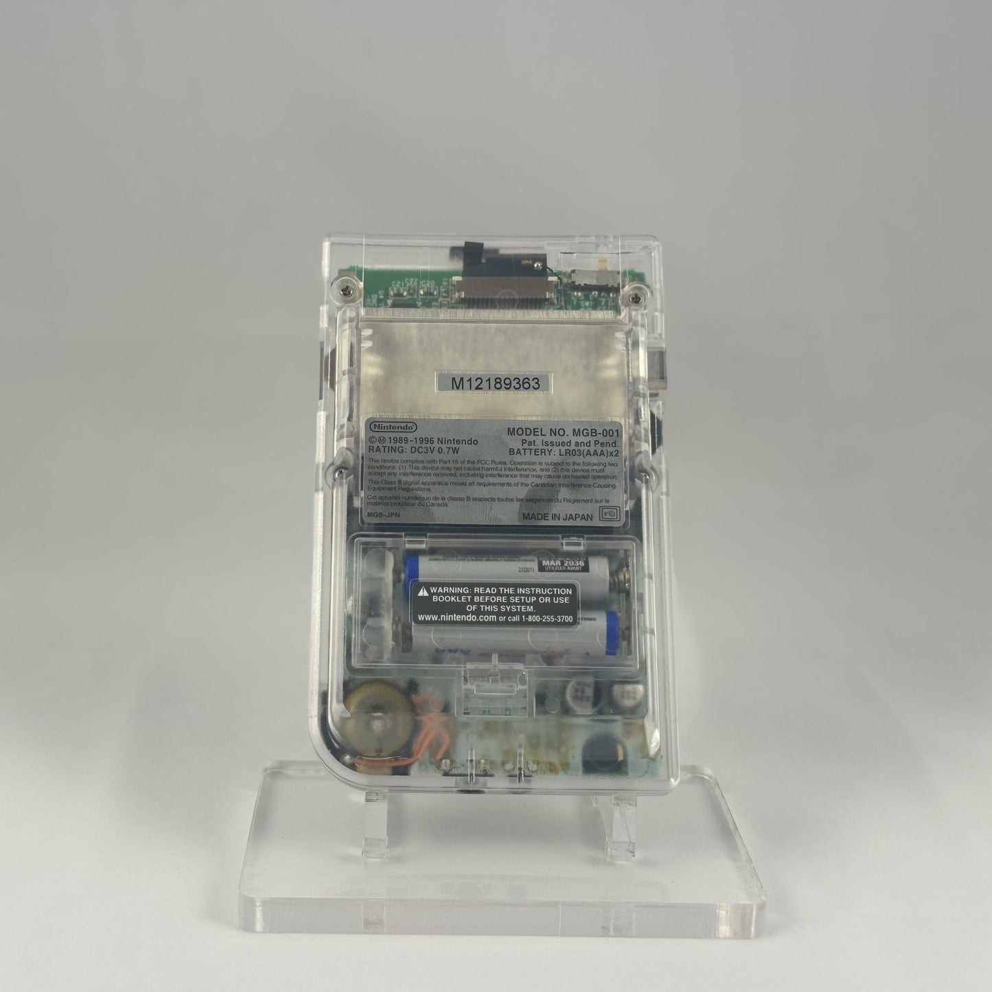 Game Boy Pocket with FunnyPlaying IPS display and clear shell back by Circuit Rebel