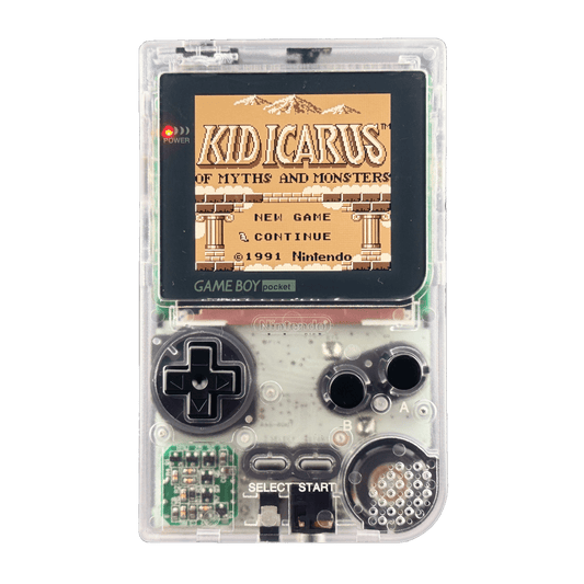 Custom Game Boy Pocket with IPS backlit screen and Clear shell by Circuit Rebel