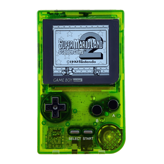 Custom Game Boy Pocket with IPS backlit screen and Green shell by Circuit Rebel