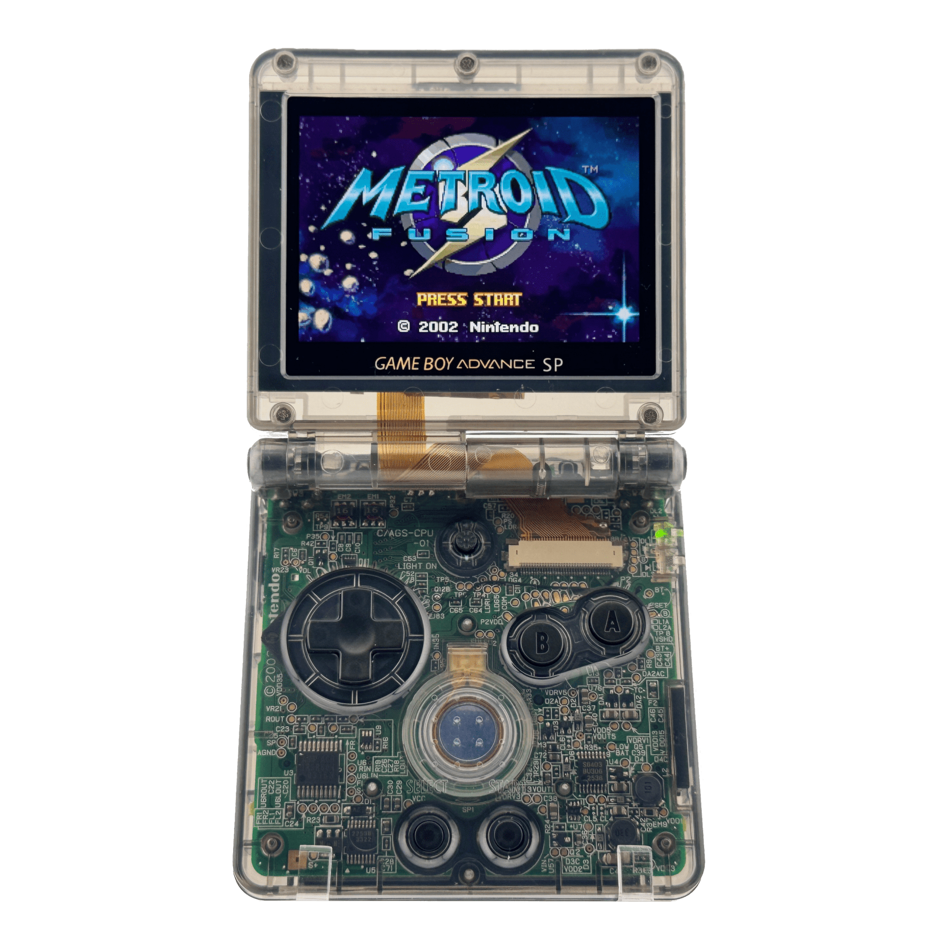 Custom Game Boy Advance SP with IPS backlit screen and Black shell by Circuit Rebel